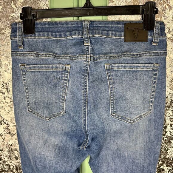 L&B Lucky and Blesseded Blue Midrise Ankle Skinny Jeans Size 8 - Picture 4 of 7